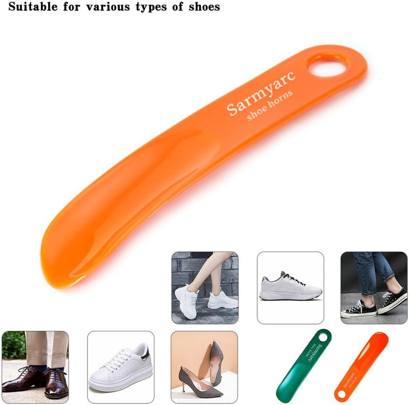 Sarmyarc Shoe Horn,2 Pack Plastic Shoe Horns, 10.3 Inches - Shoe Horns for Men, Women,Seniors& Kids Portable for Travel Use - Image 2